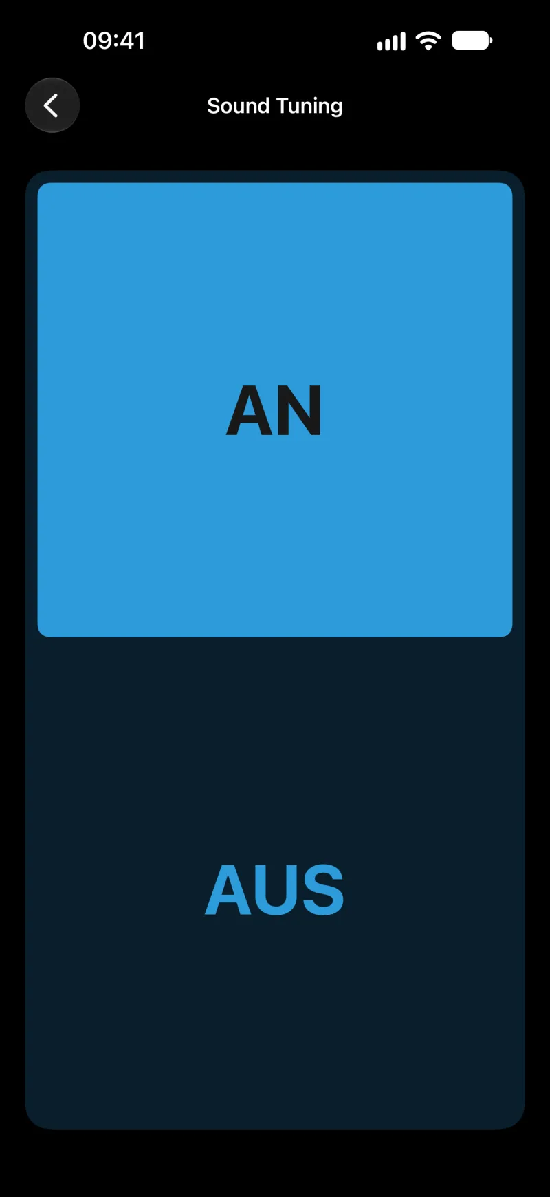 BimmerLink-Ansicht zum Sound-Tuning auf dem iPhone