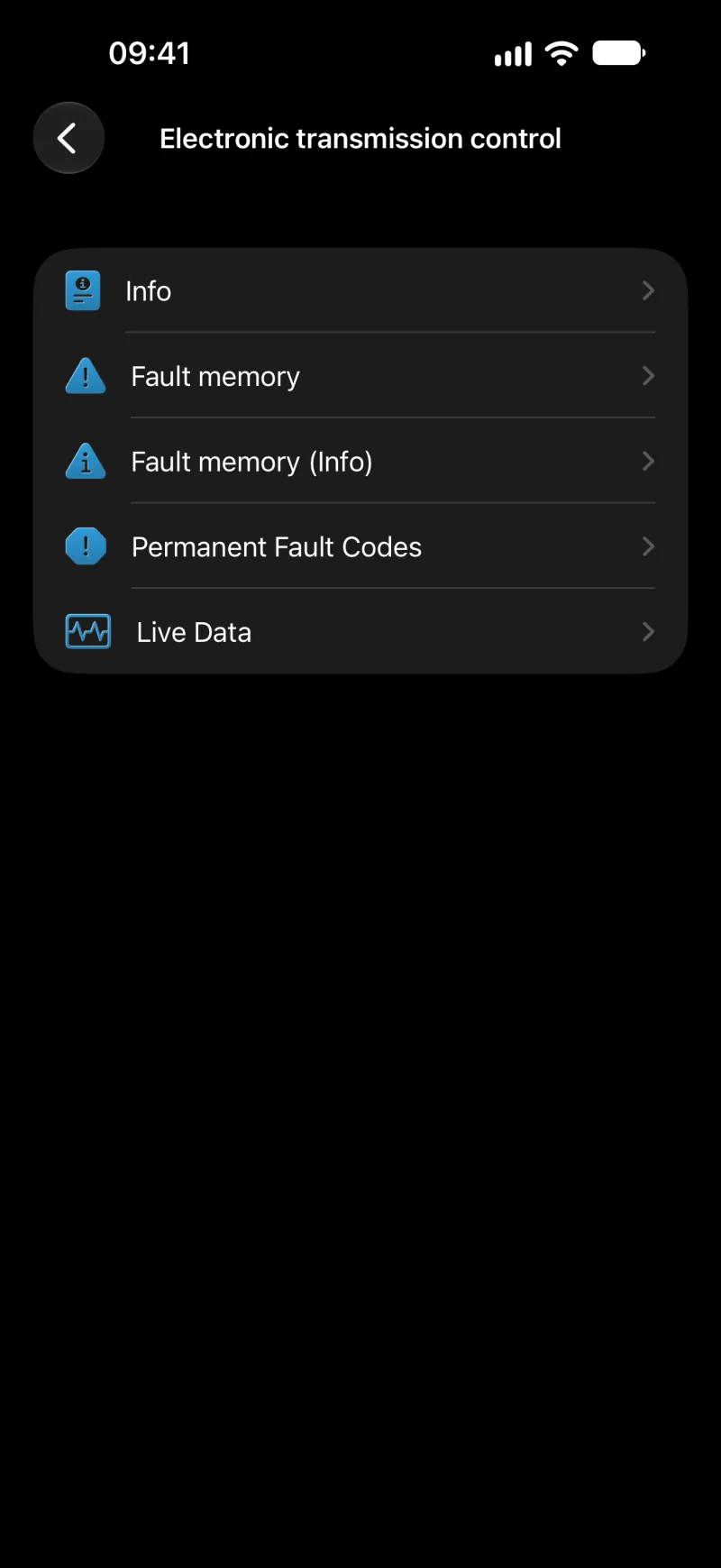 BimmerLink control unit functions on iPhone