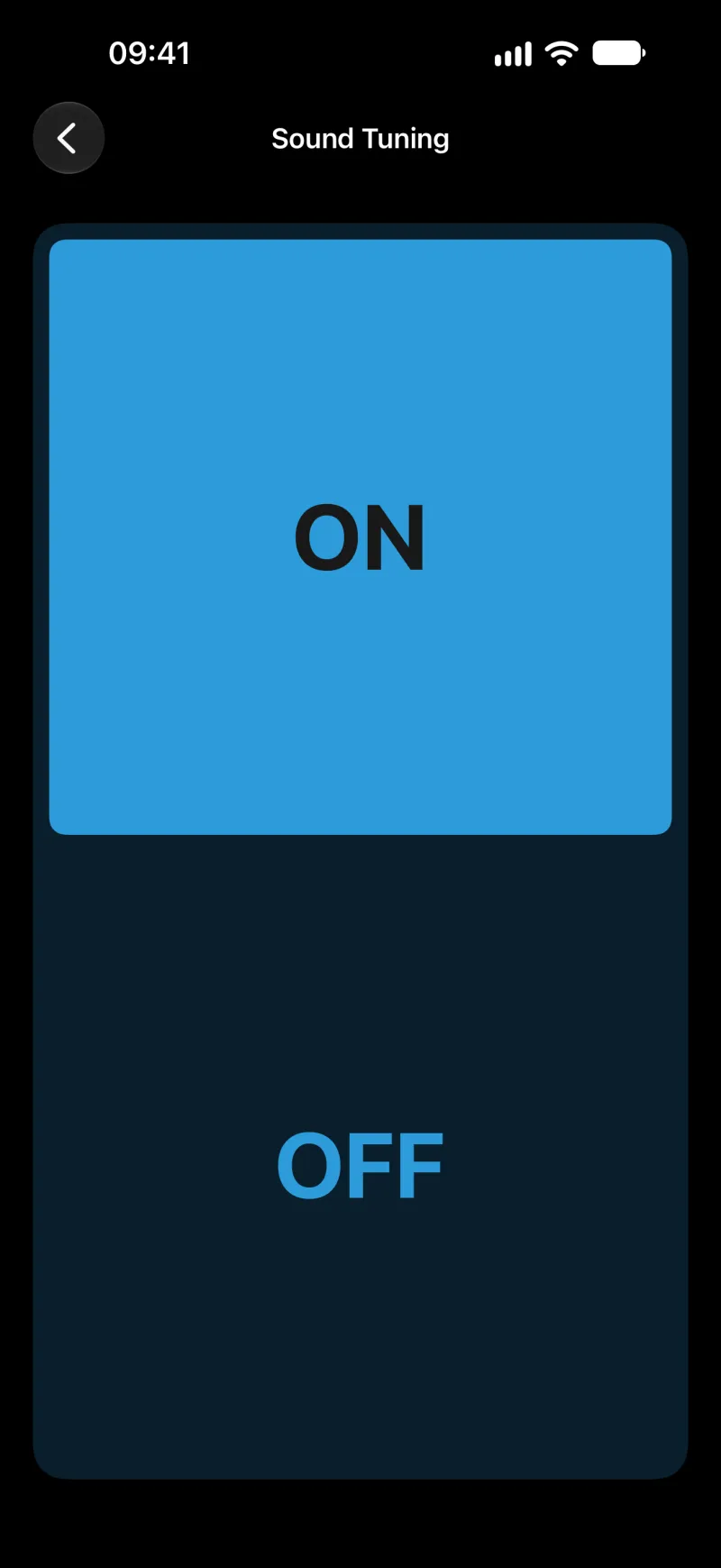 BimmerLink sound tuning screen on iPhone