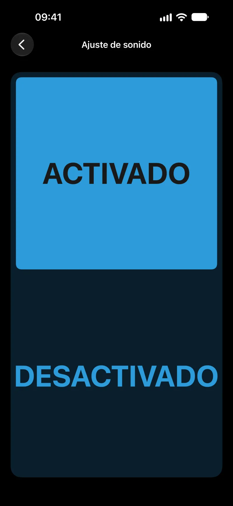Pantalla de ajuste del sonido de BimmerLink en el iPhone