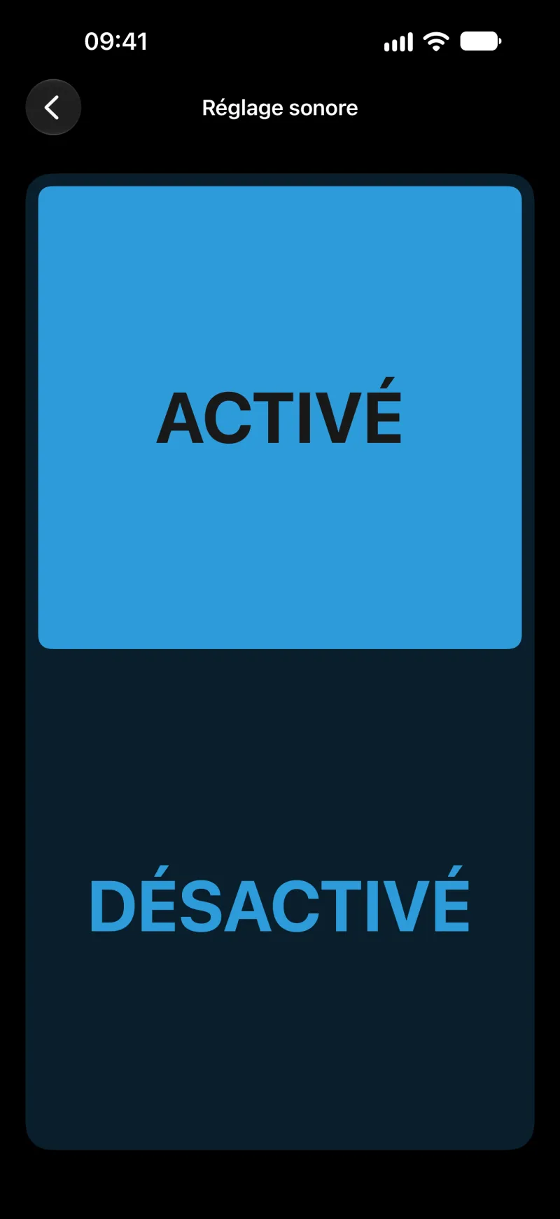 Écran de réglage du son de BimmerLink sur iPhone